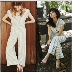 Doen striped silk jumpsuit